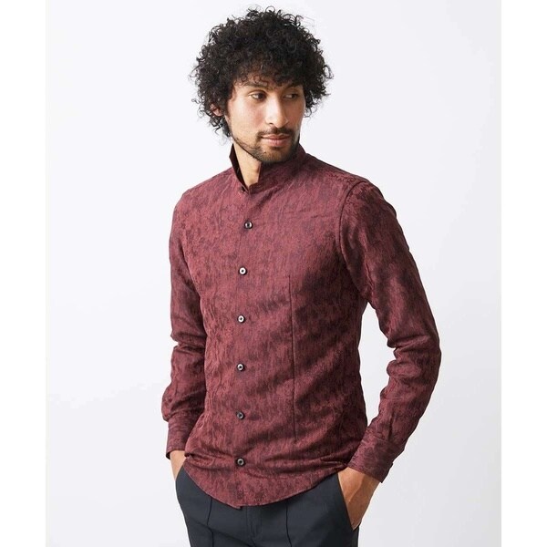 ミッシェルクランオム（MICHEL  HOMME）/《日本製》総柄ジャガードシャツ