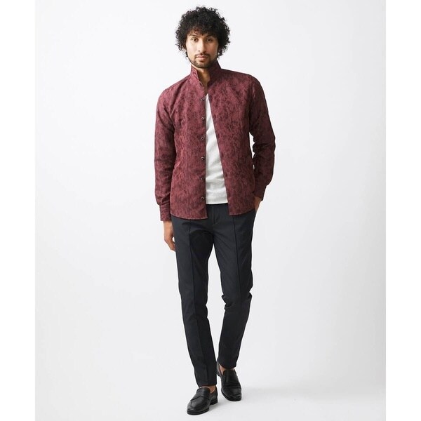 ミッシェルクランオム（MICHEL  HOMME）/《日本製》総柄ジャガードシャツ