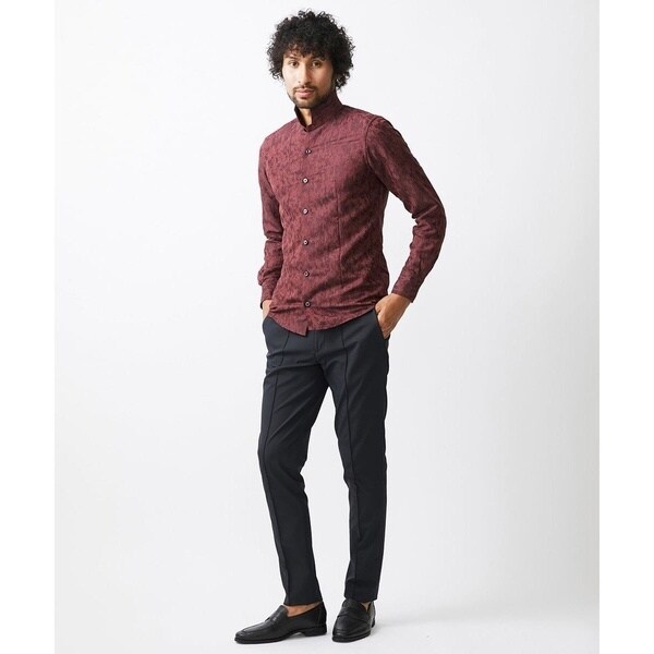 ミッシェルクランオム（MICHEL  HOMME）/《日本製》総柄ジャガードシャツ