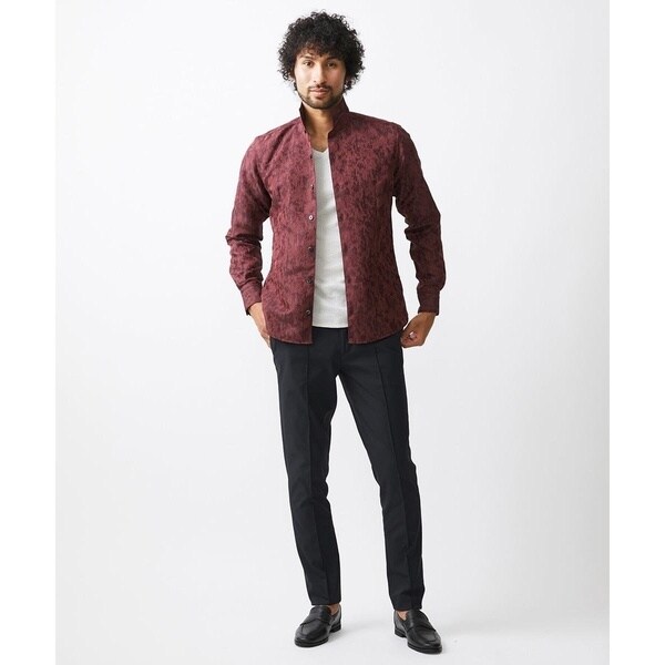 ミッシェルクランオム（MICHEL  HOMME）/《日本製》総柄ジャガードシャツ