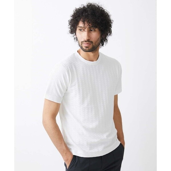 ミッシェルクランオム（MICHEL KLEIN HOMME）/ブロックジャガード半袖カットソーの通販は