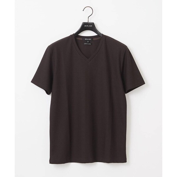 ミッシェルクランオム（MICHEL  HOMME）/《日本製》ドライタッチVネック半袖カットソー
