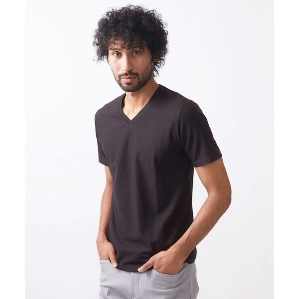 ミッシェルクランオム（MICHEL  HOMME）/《日本製》ドライタッチVネック半袖カットソー