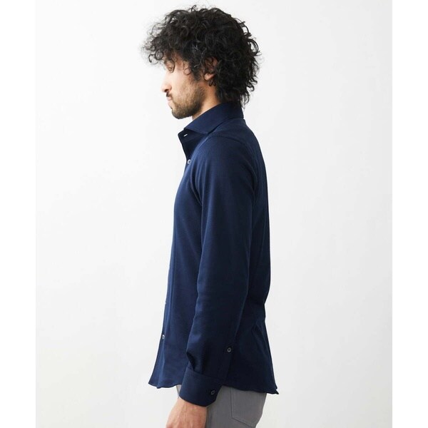 ミッシェルクランオム（MICHEL  HOMME）/《日本製》ヘリンボン柄長袖シャツ