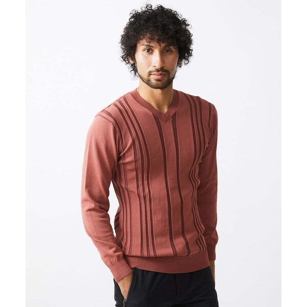 ミッシェルクランオム（MICHEL  HOMME）/切り替えストレッチVネックニット