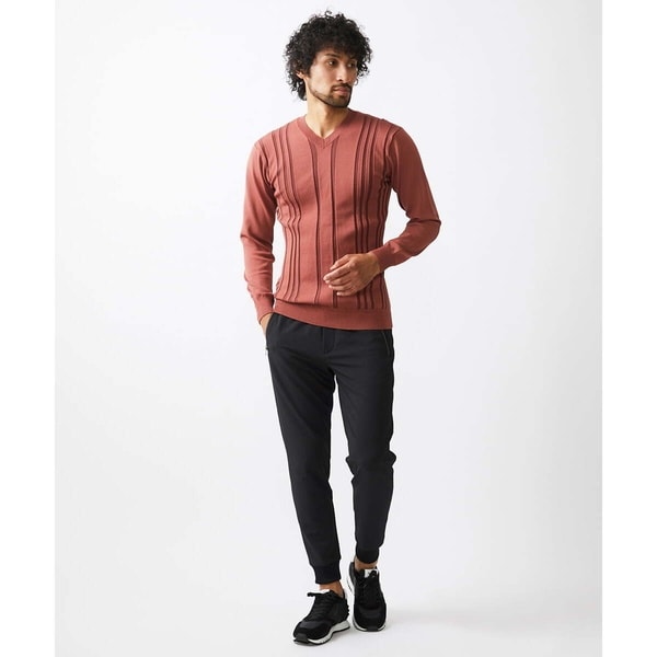 ミッシェルクランオム（MICHEL KLEIN HOMME）/切り替えストレッチVネックニット_3
