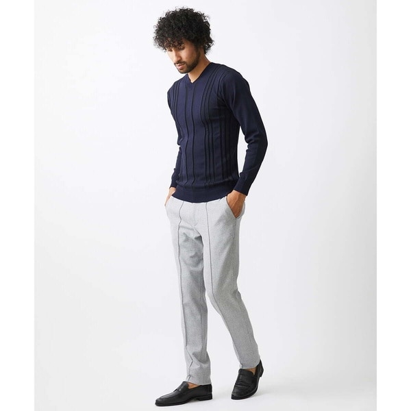 ミッシェルクランオム（MICHEL KLEIN HOMME）/切り替えストレッチVネックニット_12