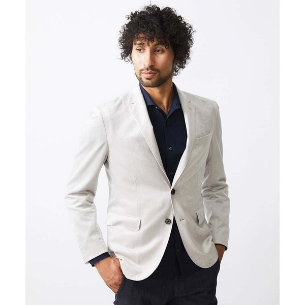 ミッシェルクランオム（MICHEL  HOMME）/ベロアストレッチテーラードジャケット