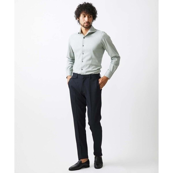 ミッシェルクランオム（MICHEL  HOMME）/《日本製》ラッセルジャージ長袖シャツ