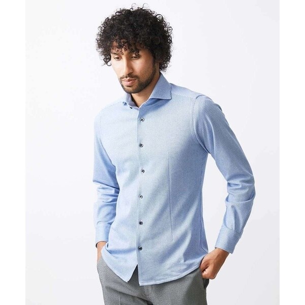 ミッシェルクランオム（MICHEL  HOMME）/《日本製》ラッセルジャージ長袖シャツ