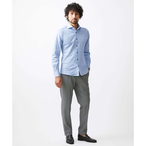 ミッシェルクランオム（MICHEL  HOMME）/《日本製》ラッセルジャージ長袖シャツ