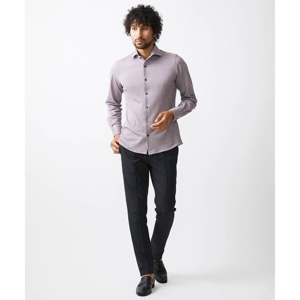 ミッシェルクランオム（MICHEL  HOMME）/《日本製》ラッセルジャージ長袖シャツ