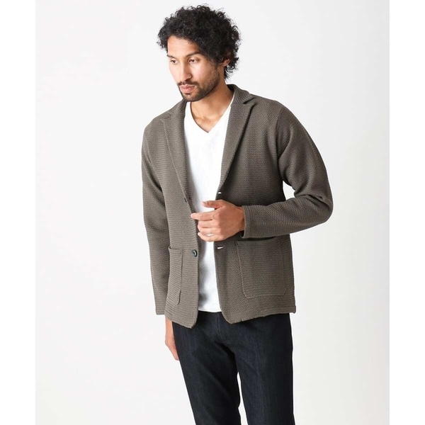 ミッシェルクランオム（MICHEL  HOMME）/ハイゲージニットテーラードジャケット セットアップ