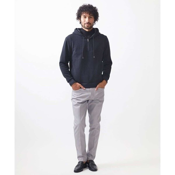 ミッシェルクランオム（MICHEL  HOMME）/《日本製》モールZIPプルオーバーパーカー