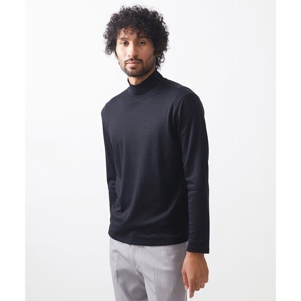 ミッシェルクランオム（MICHEL  HOMME）/《日本製》スムースモックネック長袖カットソー