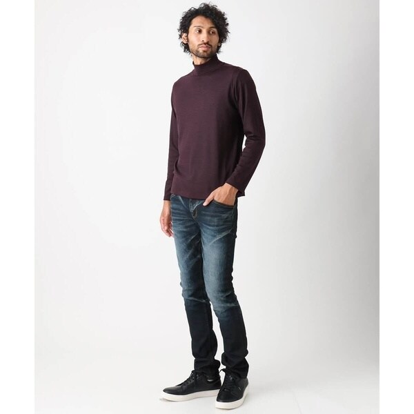 ミッシェルクランオム（MICHEL  HOMME）/《日本製》スムースモックネック長袖カットソー