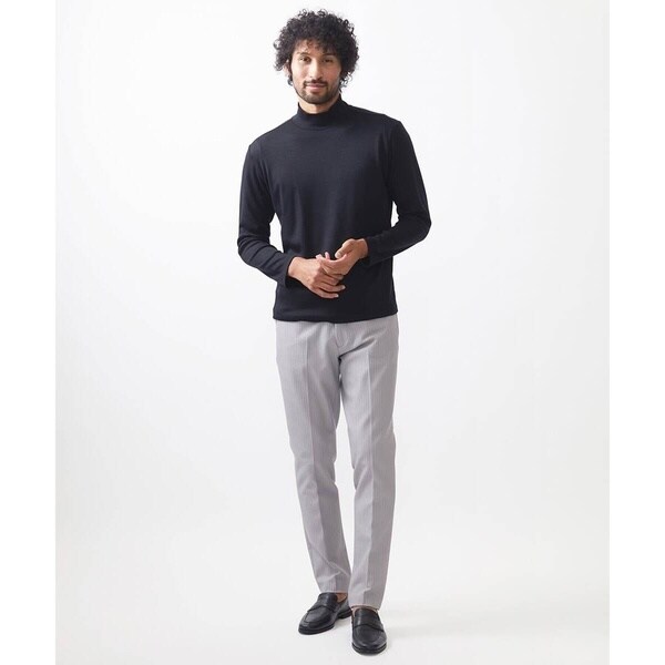 ミッシェルクランオム（MICHEL  HOMME）/《日本製》スムースモックネック長袖カットソー