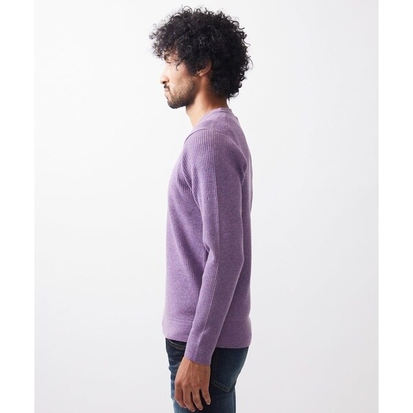 ミッシェルクランオム（MICHEL KLEIN HOMME）/リブ編みVネックニット