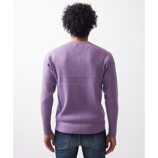 ミッシェルクランオム（MICHEL KLEIN HOMME）/リブ編みVネックニット
