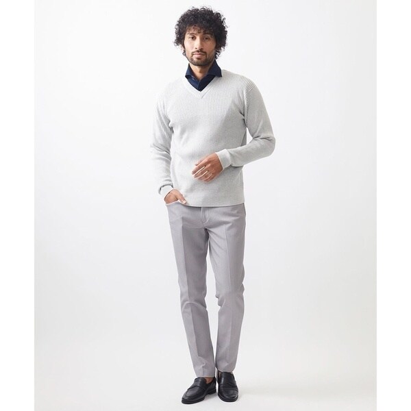 ミッシェルクランオム（MICHEL KLEIN HOMME）/リブ編みVネックニット