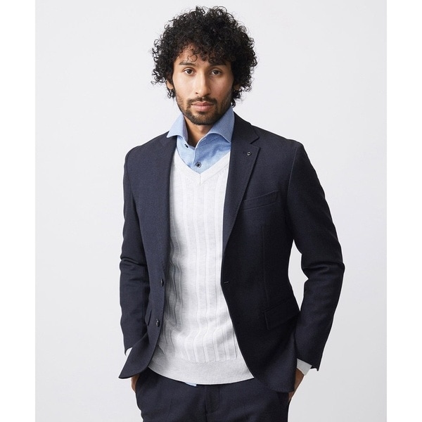 ミッシェルクランオム（MICHEL  HOMME）/ツィード調ストレッチテーラードジャケット セットアップ