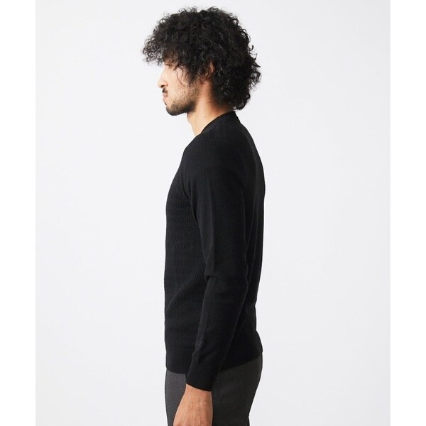 ミッシェルクランオム（MICHEL KLEIN HOMME）/ウェーブ柄カシミヤ