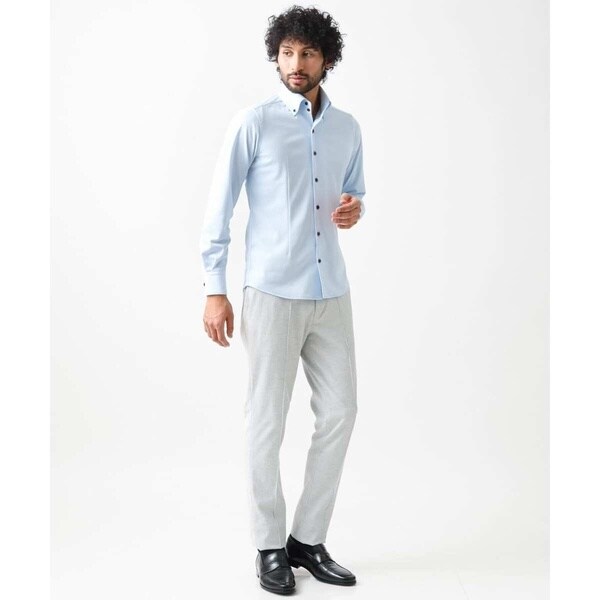 ミッシェルクランオム（MICHEL  HOMME）/《日本製》イージーケアーボタンダウン長袖シャツ