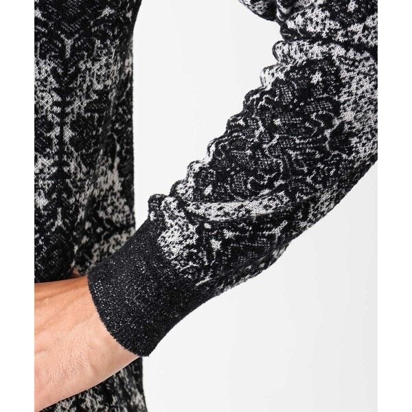 ミッシェルクランオム（MICHEL  HOMME）/《日本製》ダマスク柄クルーネックニット