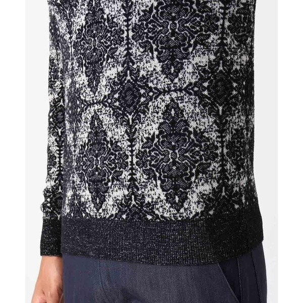 ミッシェルクランオム（MICHEL  HOMME）/《日本製》ダマスク柄クルーネックニット