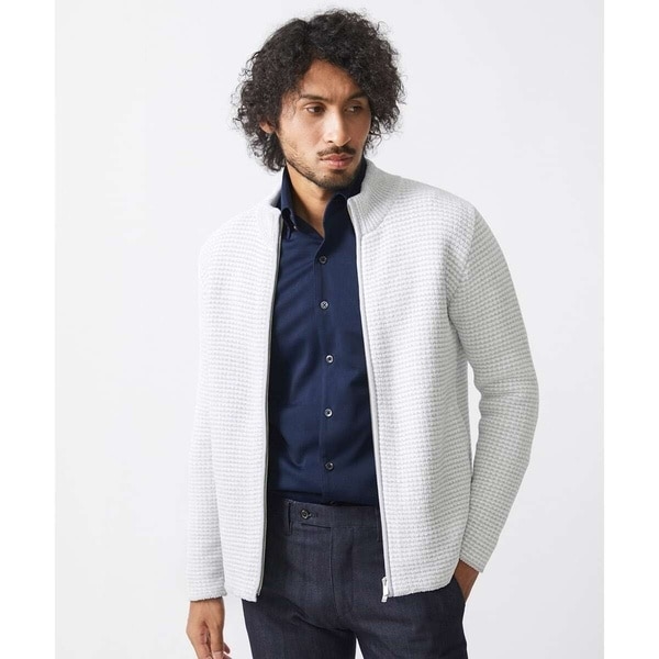 ミッシェルクランオム（MICHEL  HOMME）/《日本製》モールスタンドZIPカーディガン