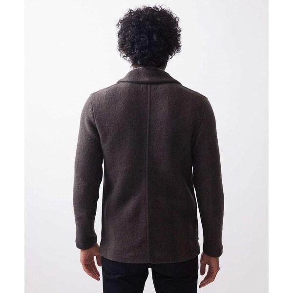 ミッシェルクランオム（MICHEL  HOMME）/《日本製》へリンボン柄ウールニットジャケット