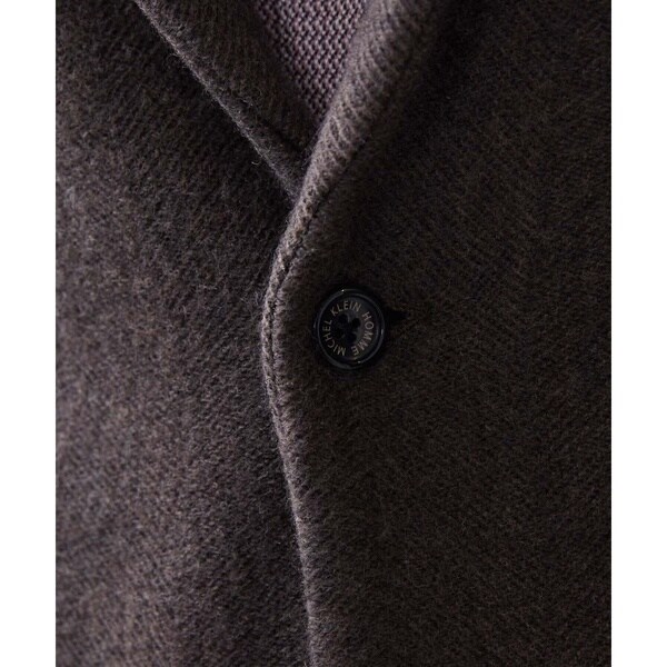 ミッシェルクランオム（MICHEL  HOMME）/《日本製》へリンボン柄ウールニットジャケット