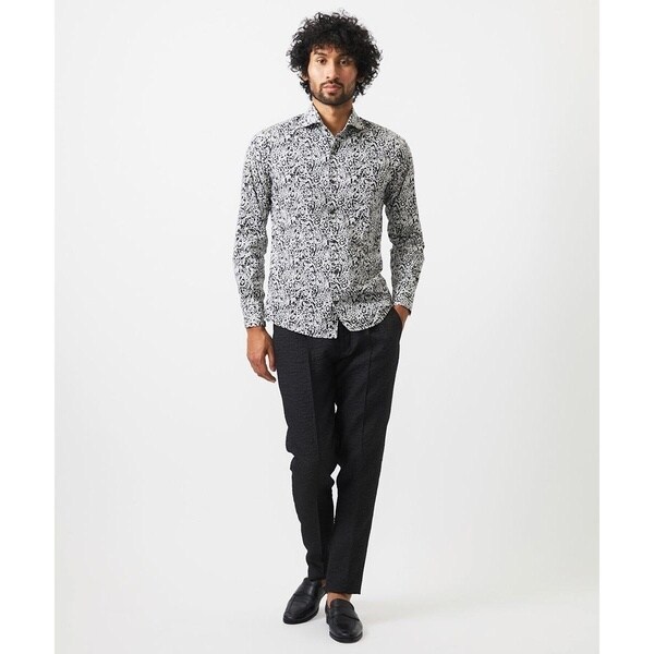 ミッシェルクランオム（MICHEL  HOMME）/《日本製》フラワー柄長袖シャツ