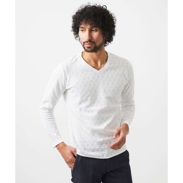 ミッシェルクランオム（MICHEL  HOMME）/《日本製》リンクスVネック長袖カットソー