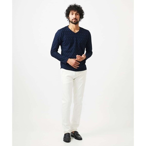 ミッシェルクランオム（MICHEL  HOMME）/《日本製》リンクスVネック長袖カットソー