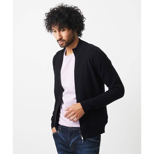 ミッシェルクランオム（MICHEL KLEIN HOMME）/クラシカルニットZIPアップカーディガン