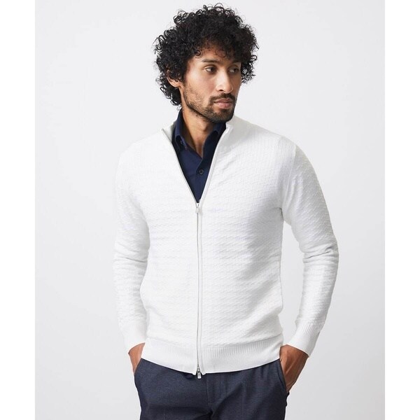 ミッシェルクランオム（MICHEL KLEIN HOMME）/クラシカルニットZIPアップカーディガン