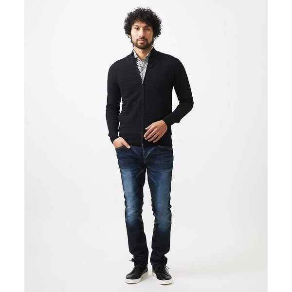 ミッシェルクランオム（MICHEL KLEIN HOMME）/クラシカルニットZIPアップカーディガン