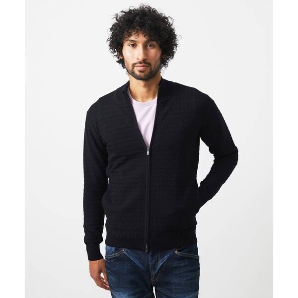 ミッシェルクランオム（MICHEL KLEIN HOMME）/クラシカルニットZIPアップカーディガン