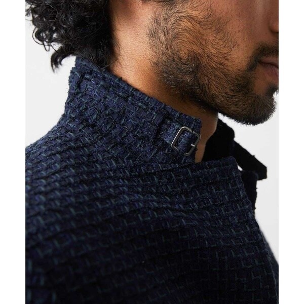 ミッシェルクランオム（MICHEL KLEIN HOMME）/編みチェック柄コンバーチブルジャケット_8
