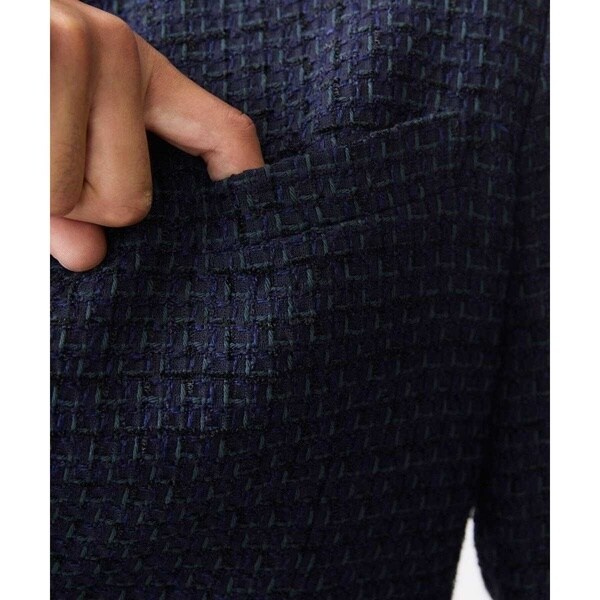 ミッシェルクランオム（MICHEL KLEIN HOMME）/編みチェック柄コンバーチブルジャケット_11