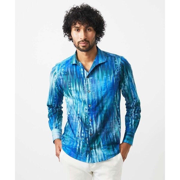 ミッシェルクランオム（MICHEL  HOMME）/《日本製》総柄長袖シャツ