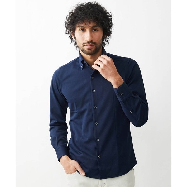 ミッシェルクランオム（MICHEL  HOMME）/《日本製》イージーケアーボタンダウン長袖シャツ