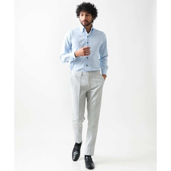 ミッシェルクランオム（MICHEL  HOMME）/《日本製》イージーケアーボタンダウン長袖シャツ