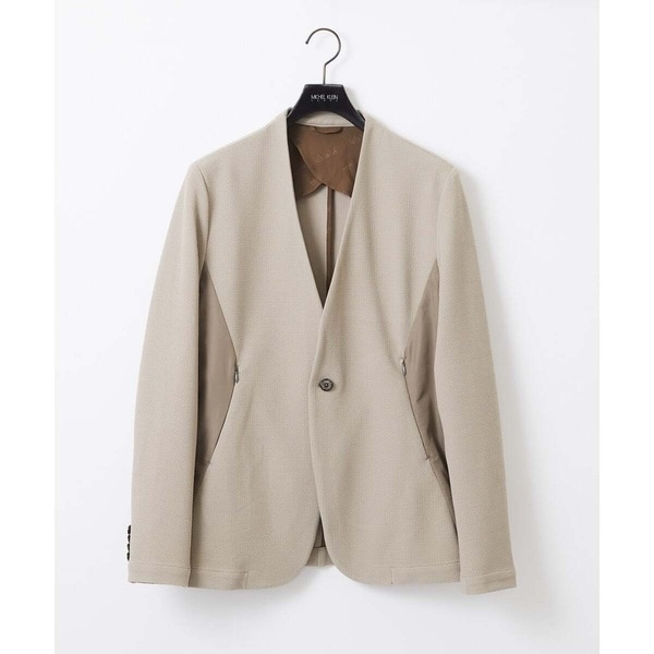 ミッシェルクランオム（MICHEL  HOMME）/【セットアップ】ダブルフェイスノーカラージャケット