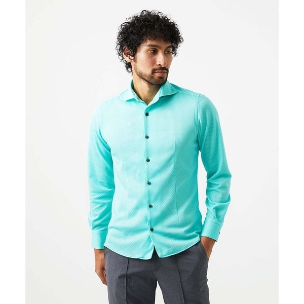 ミッシェルクランオム（MICHEL  HOMME）/《日本製》ジャガード柄長袖シャツ