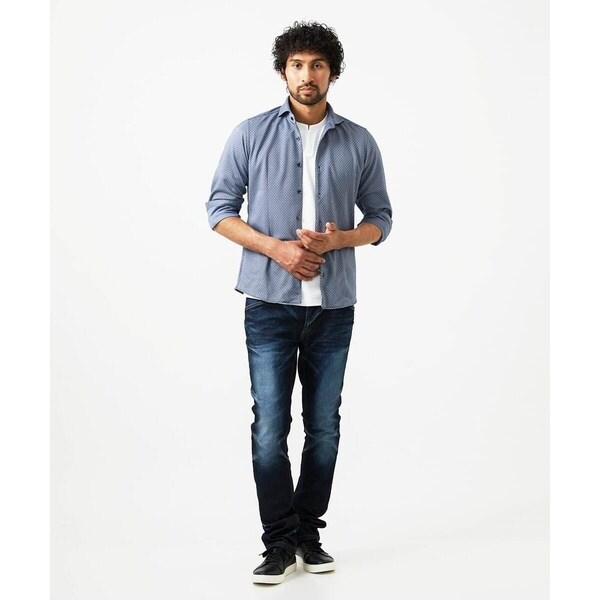 ミッシェルクランオム（MICHEL  HOMME）/《日本製》ジャガード柄長袖シャツ