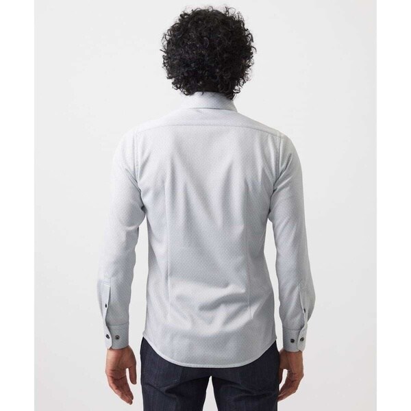 ミッシェルクランオム（MICHEL  HOMME）/《日本製》ジャガード柄長袖シャツ