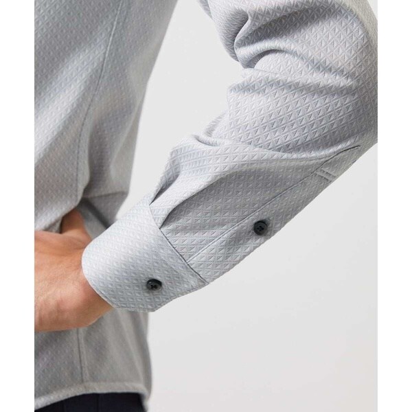 ミッシェルクランオム（MICHEL  HOMME）/《日本製》ジャガード柄長袖シャツ