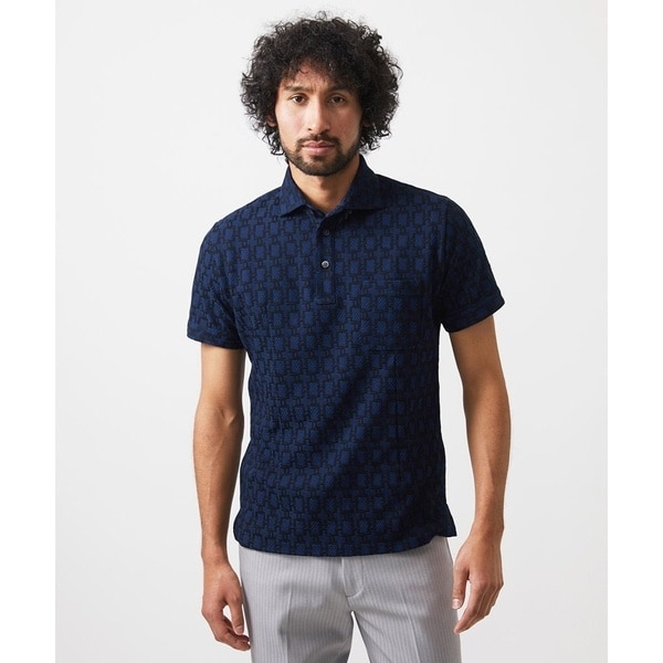 ミッシェルクランオム（MICHEL  HOMME）/《日本製》リンクスVネック半袖ポロシャツ